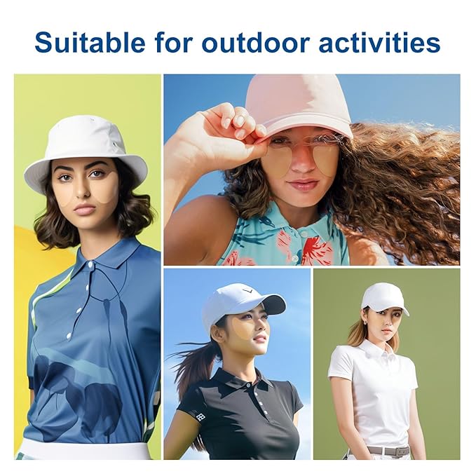 Golf Patches 5-Pairs, Outdoor UV Protection Face Patch, Facial Mask Patches, Hydrating Skin Care Sunscreen Patch, Suitable for Outdoor Activities