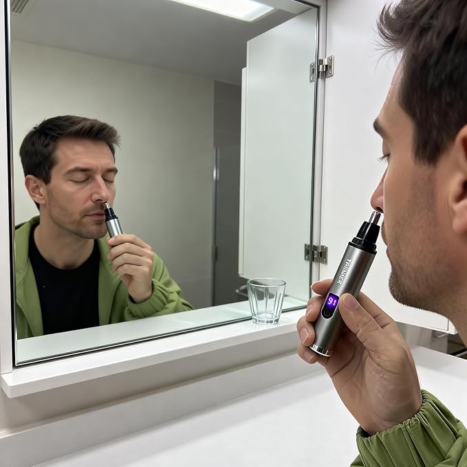 Ear and Nose Hair Trimmer Clipper, Portable Easy Clean for Men Women