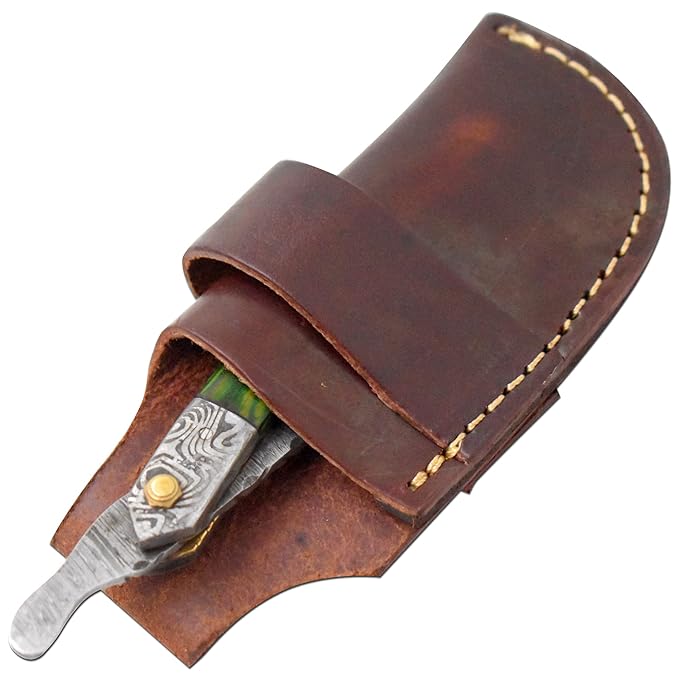 Straight Razor | Straight-Edge-Razor Sharp High-Hardness Real Damascus Steel Cutthroat Straight Edge-Blade | Barber Razor