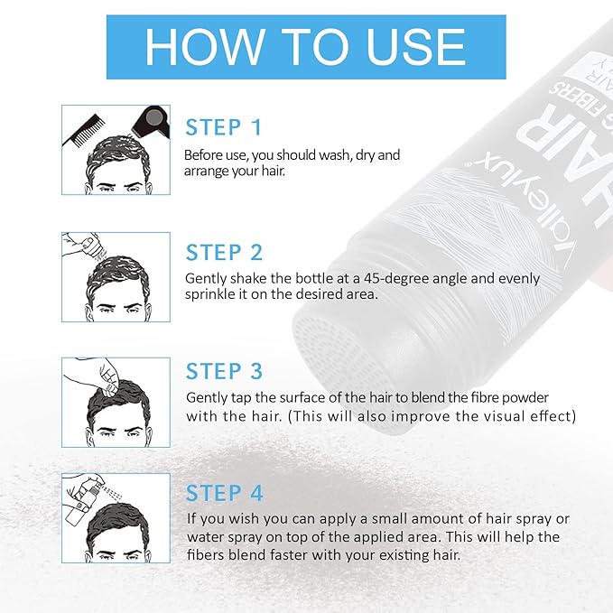 Hair Building Fibers for Thinning Hair with Spray Applicator Pump Nozzle - Natural & Undetectable,Instantly Thicker Fuller Hair Conceals Hair Loss 30 Sec,4 Shades for Men & Women,27.5g (Medium Brown)