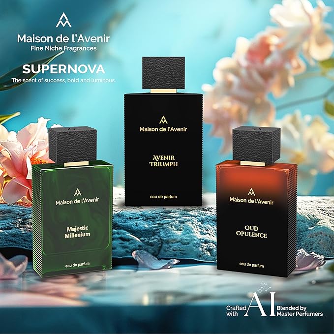 Maison de l'Avenir Avenir Triumph – SUPERNOVA COLLECTION | Citrus Spicy Fragrance | Unisex Cologne & Perfume | Natural & Essential Oils | Eau de Parfum (24 Hours) | Made in UAE | 100ml / 3.4 fl. oz.