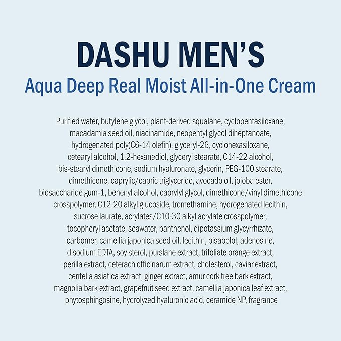 DASHU Aqua Deep Real Moist All in One Cream 5.17oz – Anti-Wrinkle, Face Moisturizer Lotion