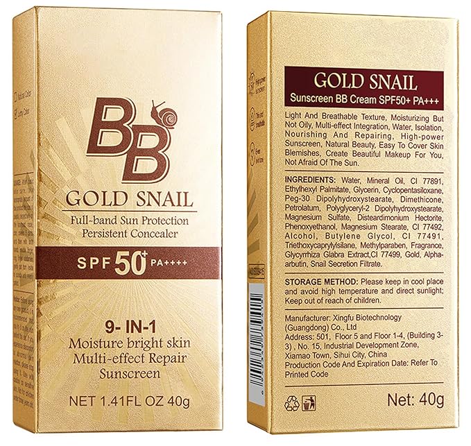 Generic Korean BB Cream with SPF 50, 9 in 1 BB Cream Sunscreen SPF 50 Korean Waterproof Sweatproof, Foundation Full Coverage Tinted Moisturizer, Facial Concealer for Oily Skin, Dry Skin (Mix)