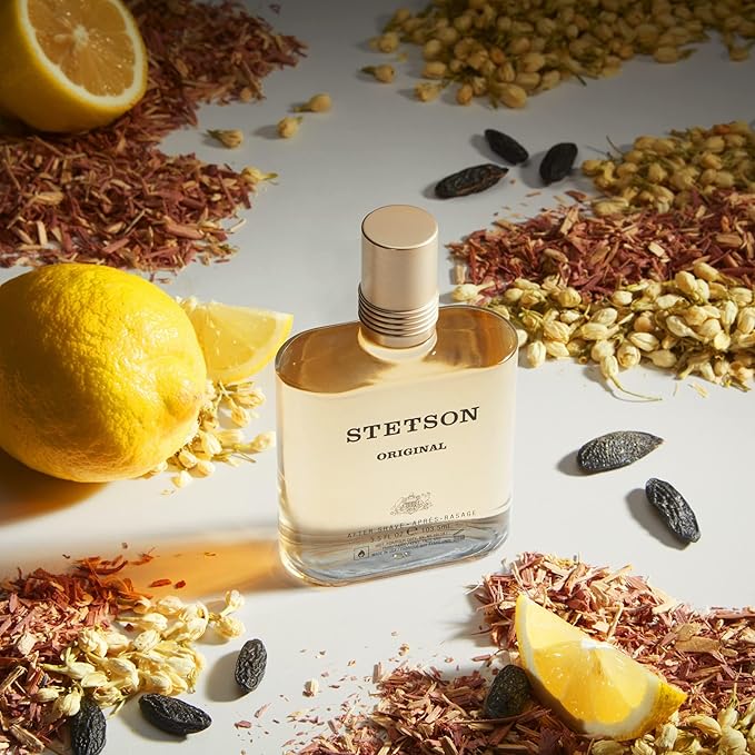 Stetson Original Aftershave - After Shave Splash for Men - Earthy and Woody Aroma with Fragrance Notes of Citrus, Patchouli, and Tonka Bean - 3.5 Fl Oz