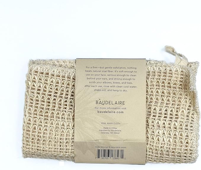 Baudelaire Sisal Exfoliating Wash Cloth – Gentle & Natural Skincare