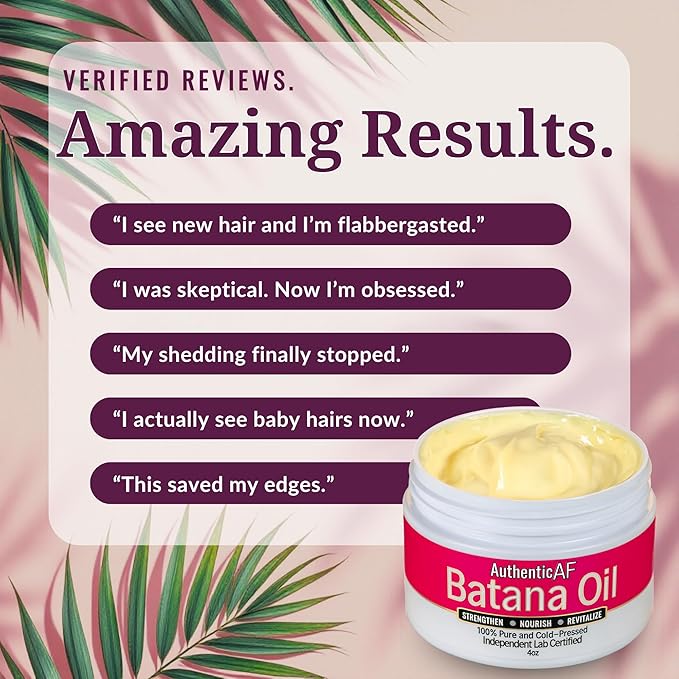 Dr. Sebi Batana Oil for Hair Growth, 100% Pure Raw & Unrefined from Honduras, Aceite de Batana Hair Growth Oil for 4C Hair - Edges, Scalp, Length