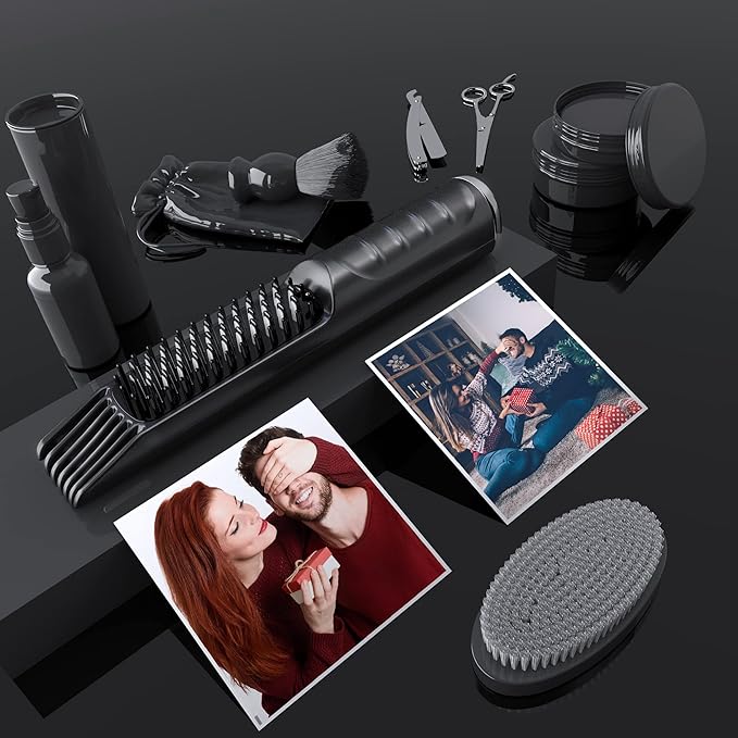 Cordless Beard Straightener, 3-in-1 Cordless Beard Straightening Comb - Brush for Men.