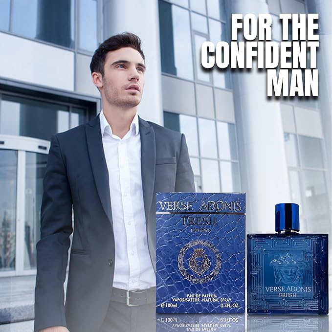 Men's Cologne Gift Set Include Valentine Milano,Valentine,Choco Musk & Verse Adonis Fresh - 3.4 Fl Oz Each | Vanilla Bourbon, Leather & Amber Floral Fragrance | Luxury Eau de Toilette Quartet