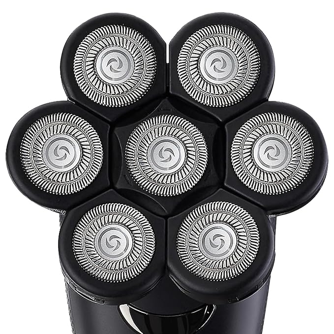 Electric Razor Replacement Blades, 7 Heads Wet Dry Beard Shaver Replacement Blade for Bald Men, compatible with E-Hunter AE7130 Electric Shavers