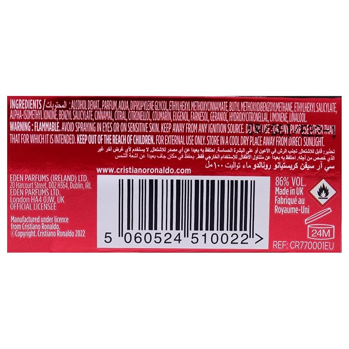 Cristiano Ronaldo CR7 - Sporty And Modern Essence - Fresh And Woody Fragrance - Vibrant And Contemporary - Bold Sophistication In A Bottle - Long Wearing Aromatic Scent For Men - 1 Oz EDT Spray