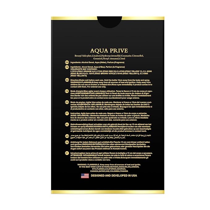 Hybrid & Company Aqua Pour Homme For Men Eau De Parfum Vaporisateur Natural Spray 3.4 Fl Oz