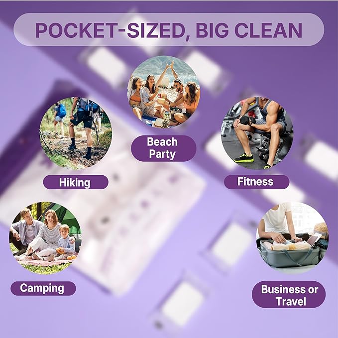 Large Compressed Towel Tablets 30 Count, XL 10x12 Disposable Face Towel for Travel and Camping, Portable Coin Tissues, Individually Wrapped Magic Wipes for Hiking Gym and Sensitive Skin