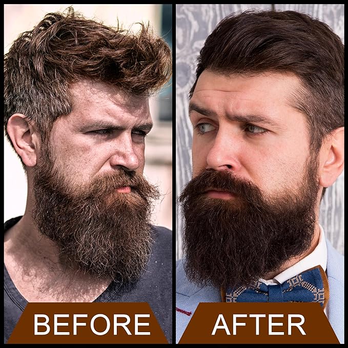 Beard Oil,120ml/4.25fl.oz Oil Promote Large Volume Beard Growth,Leave in Conditioner Beard Care Natural Sweet Orange Scent Mustaches Growth Soften Strength,Gifts for Men Him Dad