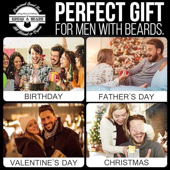 Beard Oil for Men, 2oz Sandalwood & 2oz Citrus Scent, with Jojoba & Argan Oil, Beard Moisturizer, Softener, & Conditioner, All Natural, (2 Pack)