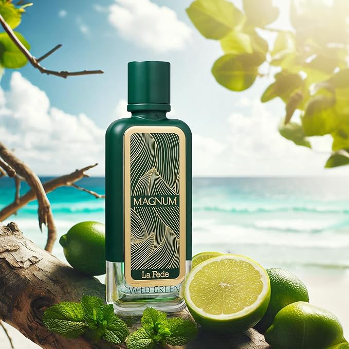 La Fede Magnum Wild Green Arabian Perfume for Men 100ML (3.4 OZ),Eau De Parfum Spray, Long Lasting Perfume, Enjoy the Luxurious & Sophisticated Fragrance With Fruity Scent for All Occasions