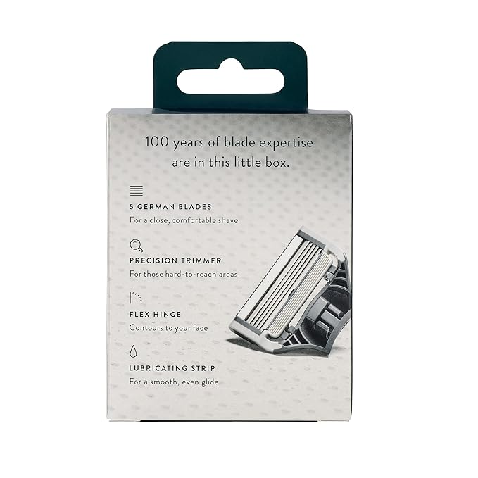 Harry's Razor Blades (1 Pack of 4) in Durable Hinged Water Friendly Travel Case