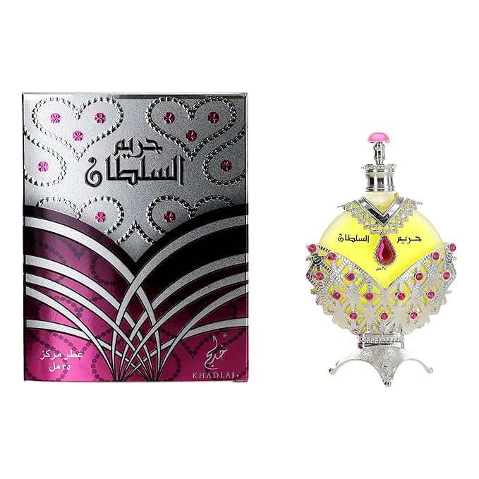 Hareem Al Sultan Silver CPO-35ML (1.18oz) By Khadlaj, Original Iconic Fragrance, Perfume Oil for Men & Women, Unisex Perfume Oil, Exquisite Fragrance Collection…