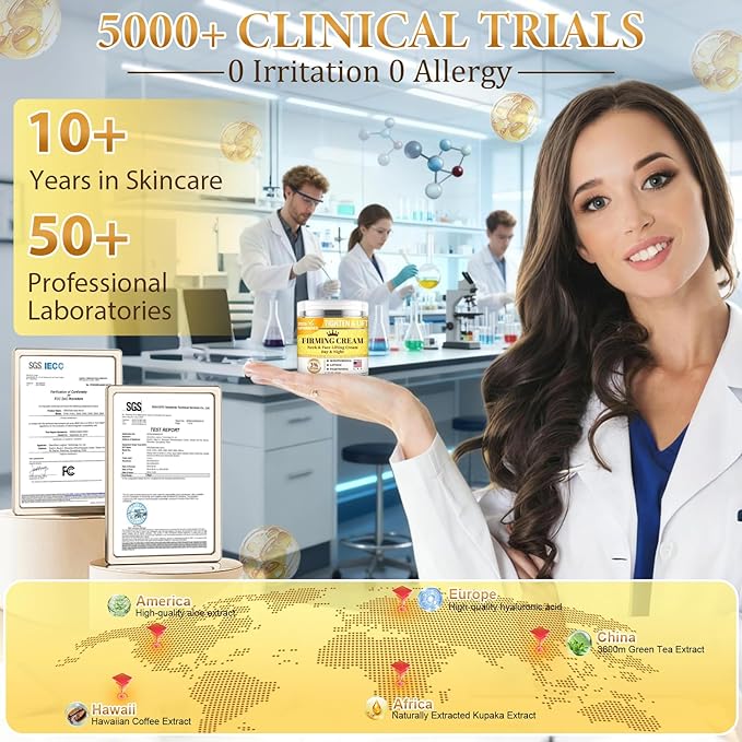 3% Retinol Cream Face Moisturizer, Anti Aging Neck Firming Cream with Collagen, Day & Night Face Cream with Hyaluronic Acid, Lifting & Tightening Wrinkle for Women & Men