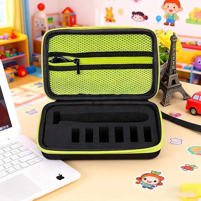 LinMei Hard Travel Case for Electric Trimmers & Shavers - Protective Organizer Compatible with QP27XX, QP28XX and QP6XXX - EVA Shell with Accessory Pocket - Black (Case Only)