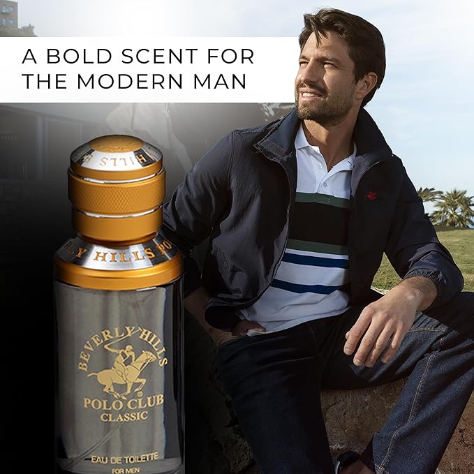 Beverly Hills Polo Club Eau De Toilette Spray - ‘Classic’ Cologne for Men Eau De Toilette - Fresh, Woody Fragrance for Men 3.40fl.oz / 100ml