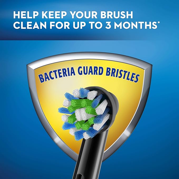 Oral-B CrossAction Electric Toothbrush Replacement Brush Head Refills, Black, 2 Count