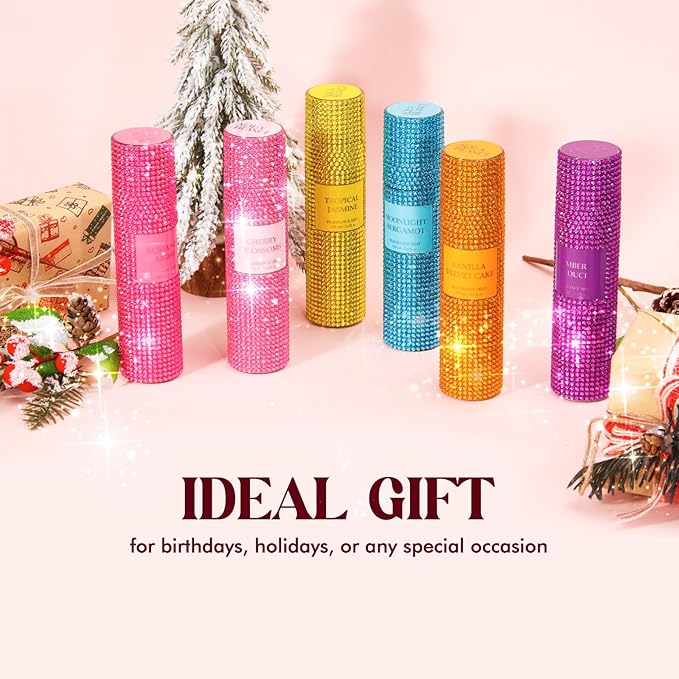 Body Spray for Women, Tropical Jasmine, Diamond embellished Fragrance Mist, 3.4 fl oz, Notes of Coconut, Green Apple, Jasmine