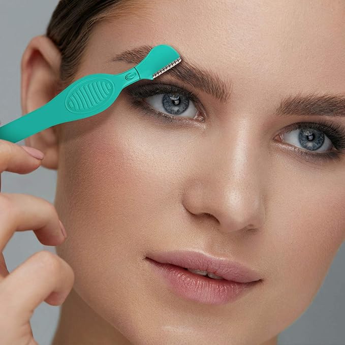 Mudder 28 Pcs Eyebrow Razor Knife Shaver Trimmer Shaver Multipurpose Exfoliating Tool Facial Hair Removal for Women Valentine Gift Giving(Multi-Colors)