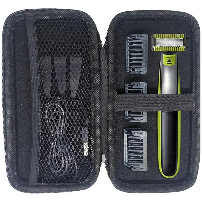 INVODA Electric Shaver Case for Norelco One Shaver Blade Razor Case Showerproof Body Hair Trimmer and Groomer for Men Storage Box EVA Protective Shaver Hard Case