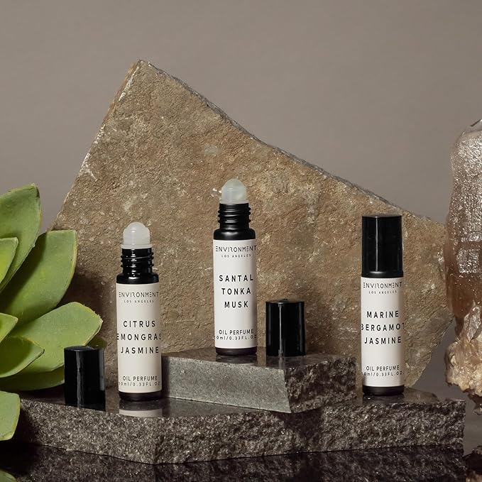 ENVIRONMENT Inspired by 5-Star Resort FMT 10ml Roll-on Perfume (Damask Rose | Vetiver | Guaiac Wood) Body Oil Fragrance, Roll On Oil, Body Fragrance for Women & Men, Luxury Scent, Vegan, Cruelty-Free