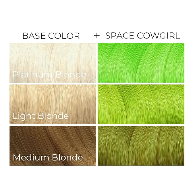 Arctic Fox Semi-Permanent Hair Dye, Vegan & Cruelty-Free, Vibrant Electric Green, Ammonia-Free, Peroxide-Free, Space Cowgirl, 4 Fl Oz (Pack of 2)