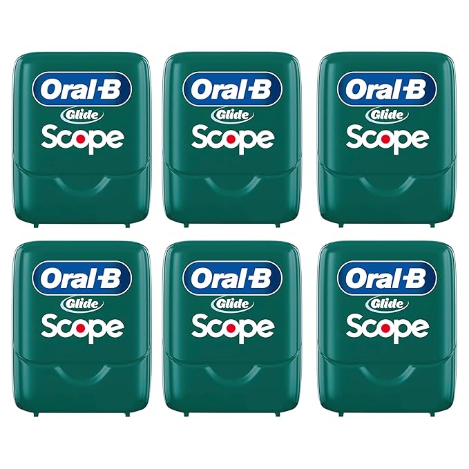 Oral-B Glide Dental Floss, Scope Mint Flavor, 40 m, Pack of 6