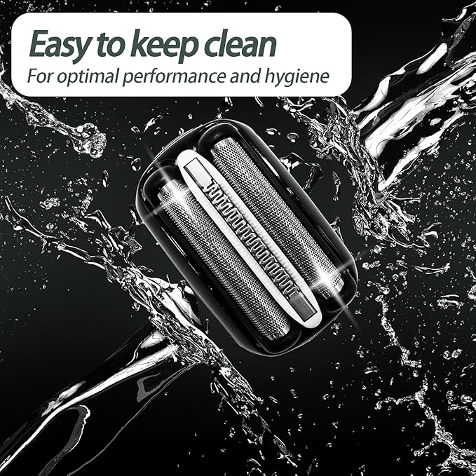 2 Pcs Series 3 Pro Replacement Head for Branus All S3 Shavers 3040s 3010s 310s 3000s 3050cc 3080s, Foil and Cutter Blades for a Close and Smooth Shaving Experience
