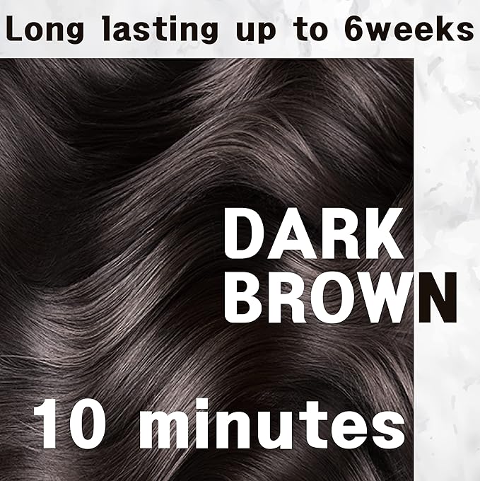 Edbe Hair Color Easy Comb Dark Brown (2 Pack) - Grey Hair Mustache and Beard Coloring for Men with One Application Kit