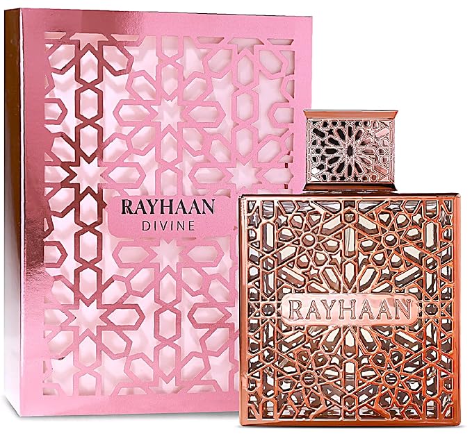 Rayhaan Divine – Floral, Gourmand, Floral-Oriental, Woody – Eau de Parfum Spray Long-Lasting Fragrance for Unisex, 3.4 Ounce / 100 ml