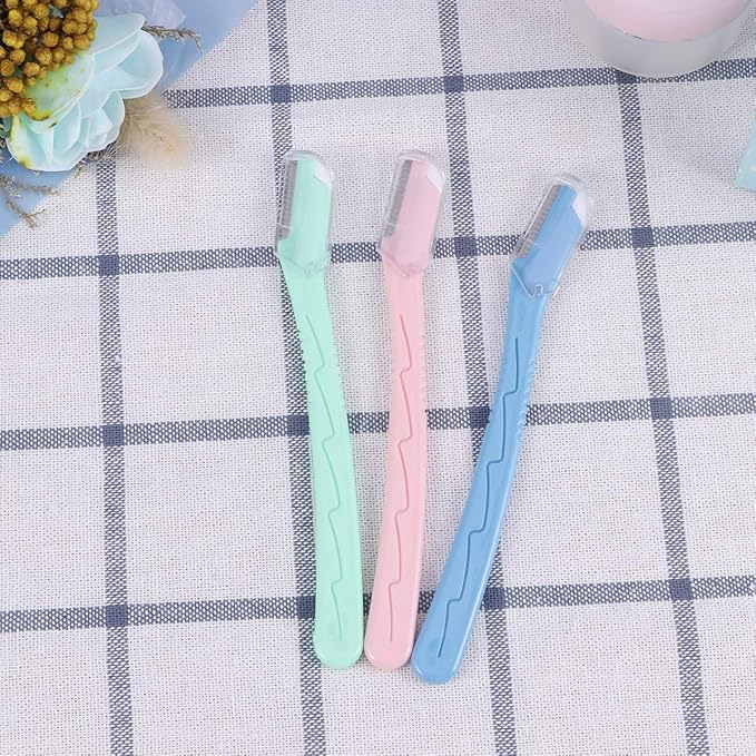 3pcs Eyebrow Easy to Use Razor Dermaplaning Razor for Women for Face Facial Hair Shaper Trimmer Girls Mustache Trimmer Beard s s Portable Women's Remover