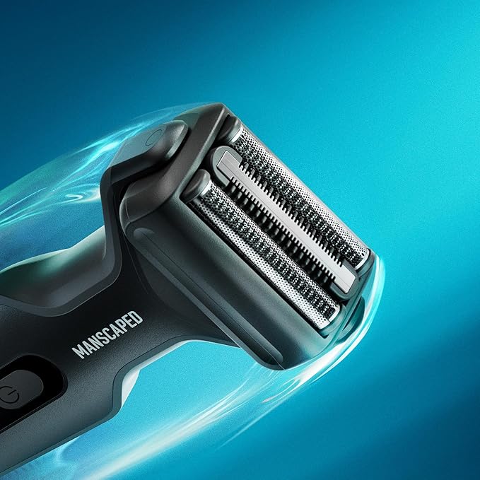 MANSCAPED® The Chairman™ Plus Replacement SkinSafe® Foil Blade - Stainless Steel Three-Blade Foil Trimmer for Men's Electric Face Shaver, Magnetic Blade Head Attachment (1-Pack)