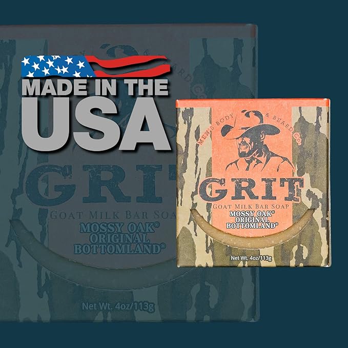 GRIT Goat Milk Soap Bar Oak OG Bottomland | Dye-Free Soap Bar | Enriched with Nourishing Goat Milk | 4 oz