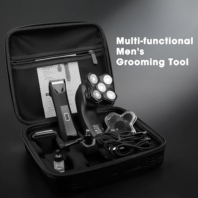 Manscape Body and Ball Trimmer for Men, Bald Head & Body Shaver, 3-in-1 Pubic Groin Nose Hair Trimmer, Head Shaver for Bald Men & Body Groomer, Electric Razors for Smooth Shaving, IPX7 Waterproof