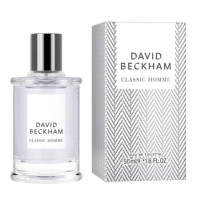 David Beckham Classic Homme Eau de Toilette 1.6 fl oz (Pack of 1), Notes of Pink Grapefruit, Cashmere Wood, and Mahogany Wood, Men's Fragrance, Long Lasting, Everyday Fragrance, Travel Size