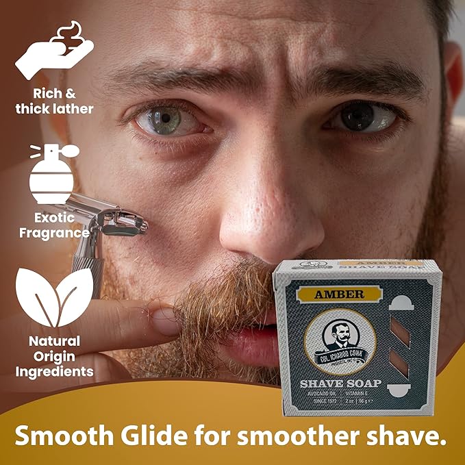 COL CONK AMBER SHAVE SOAP