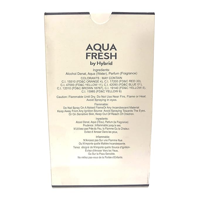 Hybrid & Company Aqua Fresh Cologne for Men Eau De Toilette Natural Spray Masculine Scent, 3.4 Fl Oz