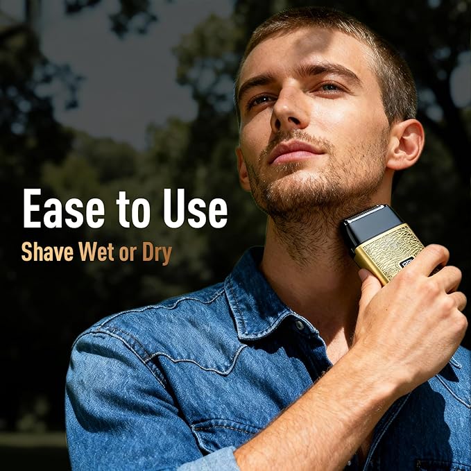 Mens Foil Shavers, Beard Trimmers for Men Professional,Electric Shavers for Men, Mustache Trimmer Face Shaver, Wet/Dry Beard Shaver, 3 Peeds Electric Razor for Face