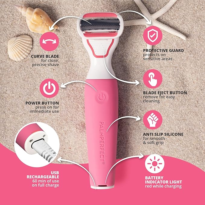 Clio Trimmer for Women with Precision Razor, Female Pubic Hair Electric Shaver for Smooth Grooming, Leg Hair Trimmer Women Love, Compact Clio Shaver for Bikini, Arms, and Body Touch-Ups