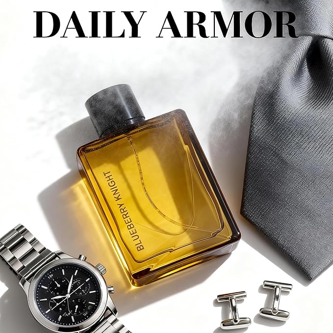 Blueberry Knight Men's Cologne 3.4 Fl. Oz, Fresh Fruity & Woody Notes, Modern Masculine Eau De Parfum Lasts All Day