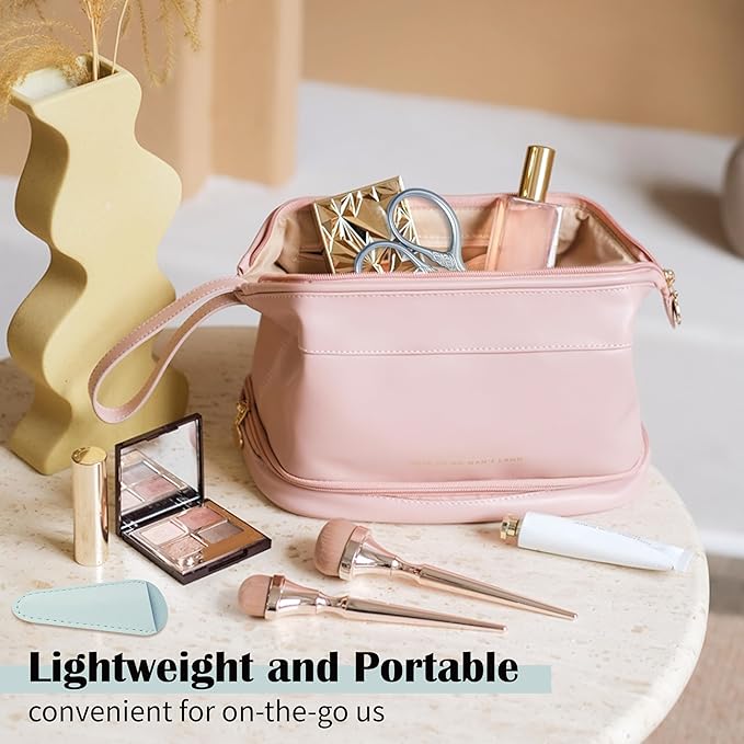 2 Pcs Eyebrow Scissors for Women, Professional Grooming Mini Scissors with Stainless Steel Straight Tip, 3.5 Inch Pink Small Scissors, Beauty Kit for Personal Care with PU Case, Gradient Blue