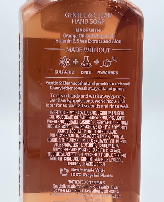 Bath and Body Works Gentle & Clean Foaming Hand Soap, 8.75 fl. oz. (Aromatherapy Orange Ginger, 2-Pack)