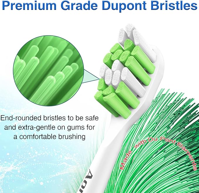 Aoremon Replacement Toothbrush Heads Compatible with Sonicare DiamondClean W C2 G2 W2 C1 C3 4100 5100 6100, 12 PCS Replacement Heads for Philips Sonicare Electric Toothbrush