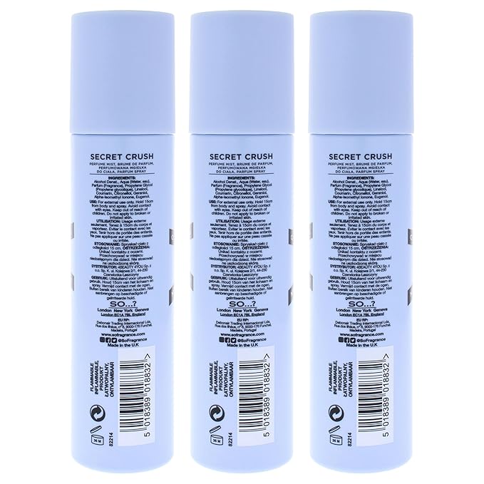 Secret Crush Perfume Mist by So…? for Women - 4.7 oz Mist - Pack of 3
