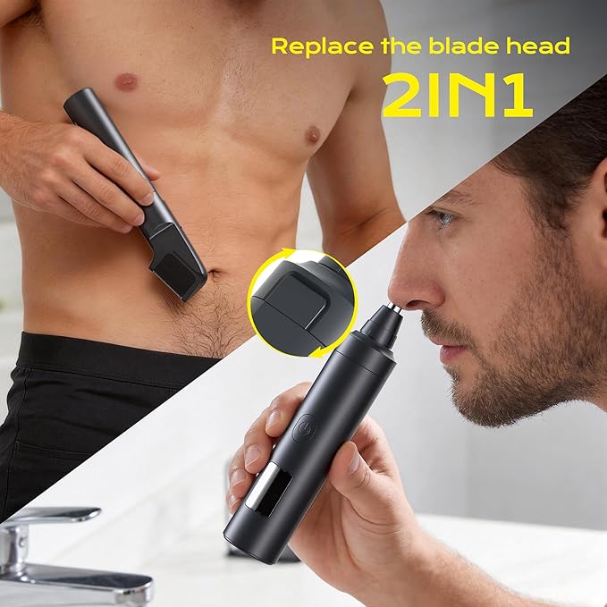 NUBACK Pubic Hair Trimmer for Men, Waterproof Men Grooming Kit with LED Display, Electric Body Hair Trimmer for Men, No-Nick Groin & Ball Shaver with Adjustable Guide Comb, USB Rechargeable