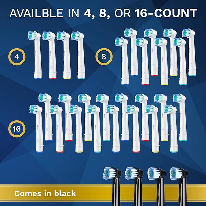 Replacement Toothbrush Heads Compatible with Oral B - 8 Pack Aster Toothbrush Head Compatible with Oral B Braun Electric Brush Heads Refill for 7000/Pro 1000/9600/ 5000/3000/8000